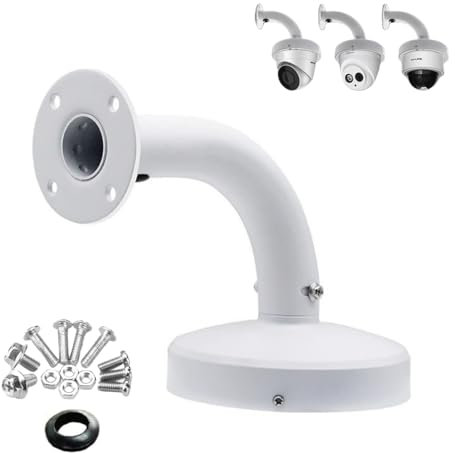 CTXSumTec Security Camera J-Type Wall Mount Junction Box Bracket, Dome Camera Mount Universal Camera Wall Mounting Bracket/IP Camera for CCTV Security Camera (7 J-Shapped Mount)