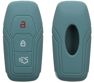kwmobile Autoschlüssel Silikon Hülle kompatibel mit Ford 3-Tasten MyKey Autoschlüssel (Key Free) - Schlüsselhülle in Arctic Night