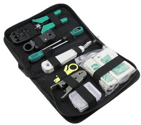 11 teile/satz RJ45 RJ11 RJ12 CAT5 CAT5e Tragbare LAN Netzwerk Reparatur Tool Kit Utp Kabel Tester UND Zange Crimp Crimper stecker Klemme PC