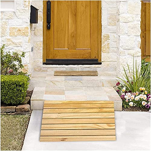 Wooden Doorway Ramps Threshholds, Outdoor Non-Slip Wheelchairs Entry Ramp for Front Doors/Back Doors/Patio Doors