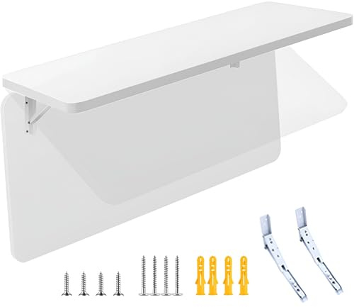 PQPQLI Klappbarer Wandtisch Aus Massivholz Mit Halterung, Platzsparender Wandklapptisch Für Home Office, Garage, Garten Und Waschküche, Stabil Und Langlebig(40 * 30cm)