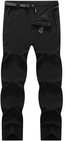 PODOLIXIA Wanderhose Herren Winddichte Atmungsaktive Wasserdicht Funktionshose Leicht Softshellhose Freizeit Trekkinghose Herren Outdoor Straight-Leg Sweathose