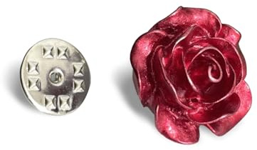 PityPetal Red Rose Brooch for Women Girl, Teacher Gift, Wedding, Graduation, Flower Brooches, Red Rose Pin Badge, Handmade, Girl Gift, Thank You Gift Friendship