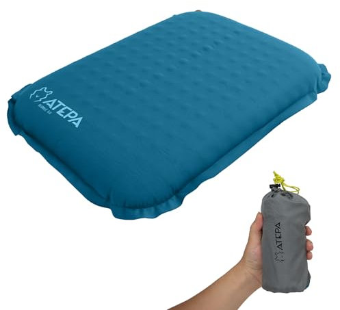 ATEPA Sitzkissen Outdoor Camping Aufblasbar Sitzkissen Ultraleicht Selbstaufblasende Sitzkissen Wasserdicht Sitzunterlage Outdoor Kajak Sitzkissen für Camping, Tragbares Sitzkissen,Fischerboot