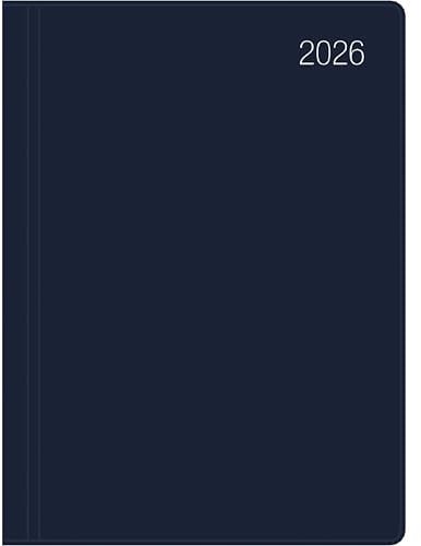 Zettler Taschenkalender 1T/1S blau 2026 – Timer 10 × 14 cm, 1 Tag pro Seite, flexibler Kunststoffeinband, FSC-zertifiziert