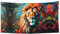Bandera colgante decorativa de pintura al óleo de un león (178 x 89 cm), fiesta de Navidad, fiesta de cumpleaños, pancarta de vacaciones,