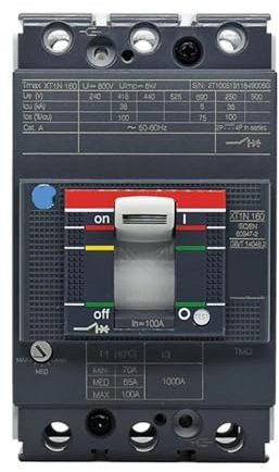 FUYUMIC Dispositif de Court-Circuit du disjoncteur triphasé à boîtier moulé XT1N160 TMF100A 3P(3P 16A)