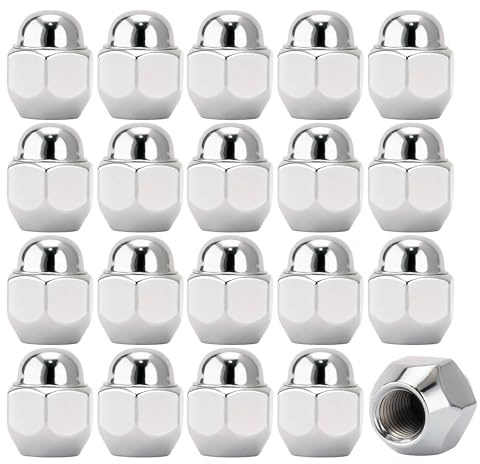 20pcs M12x1.5 Closed End Wheel Lug Nuts Hex 21mm