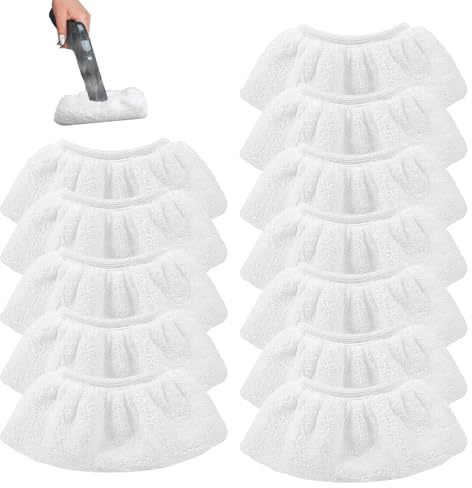 Mikrofaser Tuchset, 12 Stück Ersatztücher Zubehör, Dampfreiniger Mikrofaser Ersatztücher Set, Frottee Tuchset, Maschinenwaschbar, Für Kärcher Dampfreiniger Zubehör EasyFix SC 2, SC 3, SC 4, SC 5