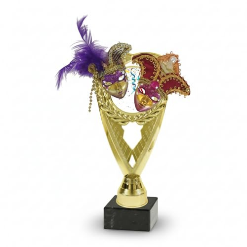 Generico Trofeo di Carnevale Decorativo – Coppa Premio per Sfilate, Feste in Maschera, Gare e Concorsi – Idea Regalo Carnevale per Scuole, Eventi e Manifestazioni