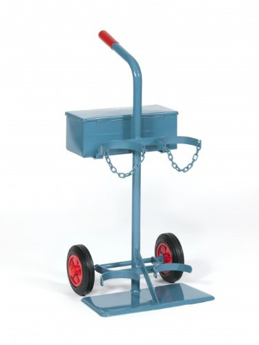 NIES Modellserie F7 Flaschenwagen für 2x 20 l, Variante:Ohne Werkzeugkasten + mit Vollgummireifen