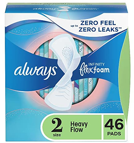 Always Sanitärbinde Pad 46 Stück, Schwer, Panty Liner, Baumwolle, Hoch saugfähig und bequem