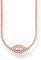 THOMAS SABO Damen-Collier 925 Sterling Silber 750 rosegold vergoldet Zirkonia weiß Länge von 38 bis 42 cm KE1385-416-14-L42v