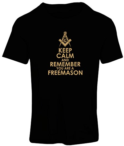 Frauen T-Shirt Denken Sie daran, DASS Sie EIN Freimaurer sind - Masonic Winkel und Zirkel (Small Schwarz Gold)