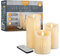 iN LED Candles Flickering – Electric Flameless Non Drip Dancing Candle with Remote – Battery Operated Candles Real Wax Candle Home (Set of 3)