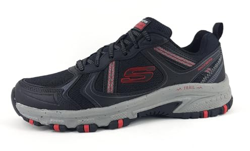 Skechers Herren Men's Hillcrest Lace-up Sneaker Oxford, Schwarz/Rot, 45 EU