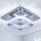 CXGLEAMING Moderne Deckenlampe LED Kristall Deckenleuchte Quadrat Kristall Kronleuchter Halbeinbau Pendelleuchte Beleuchtung für Wohnzimmer Schlafzimmer Esszimmer Korridor Küche(Kaltweiß)