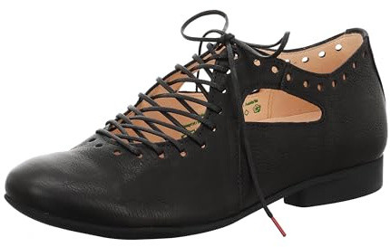 Think! Damen GUAD2 chromfrei gegerbte nachhaltige Halbschuhe, SCHWARZ 0000