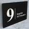Door Number Plaques for Wall | House Numbers Plaques Outside Door | Composite Aluminium Black House Sign Plaque Number | Road Name Door Sign | 195mm X 130mm | Design 1