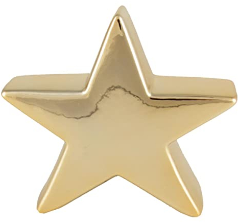 440s Goldfarbener Porzellan-Stern ca14 cm H | IG-700001596