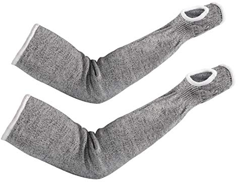 Manches de protection pour bras, manches résistantes aux coupures, cuisine, jardinage, manches d'avant-bras avec bras trou pour le pouce pour hommes, femmes, travail de cuisine de jardin 1 paire