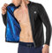 Kewlioo Pro Herren Wärmeisolierender Saunaanzug für Männer, Sauna Langarm Sauna Shirt für Fitnessstudio, Workout, Schwarze Jacke, Small