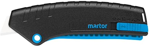 MARTOR Sicherheitsmesser mit Klingeneinzug, Keramikklinge, SECUNORM MIZAR, Profi Cuttermesser, Leicht, Kunststoff, Rechts- & Linkshänder, Logistik