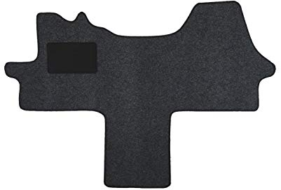 Fußmatten passend für VW T6 Typ SF, SG, SH 2-Sitzer (Baujahr 2015-2024), Hit anthrazit | 1-TLG | Umrandung schwarz