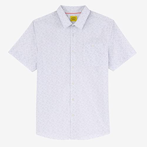 OXBOW P1CHEPRIM Chemise Manches Courtes microprint Blanc