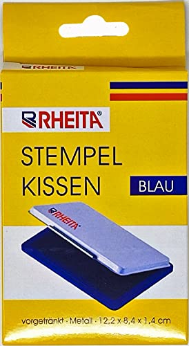 Rheita Stempelkissen metall, blau, Größe 2 (7x11cm)