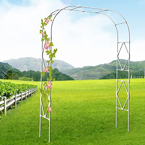 Rosenbogen 240cm Höhe Weiss Gartenbogen für Kletterrosen Outdoor Deko Rankhilfe Rankgitter witterungsbeständig Toller Pergola Rankbogen Super Stabilität (Size : 150x40x240cm)