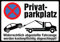 immi 1St. Privatparkplatz (Din A4 Aufkleber), große Schrift, neues Design
