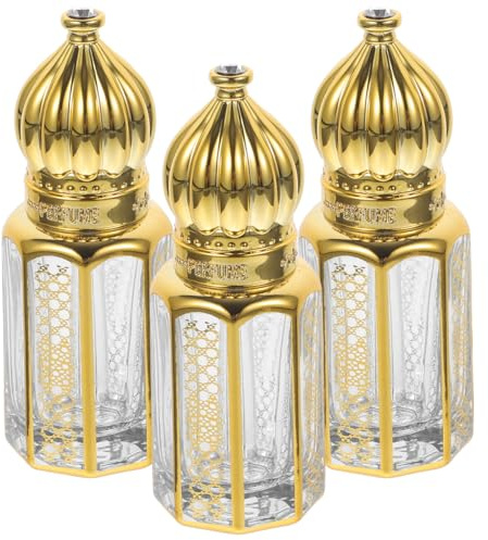 Lurrose Essential Oil Dropper Bottles 3-Pack 0.10Oz Refillable Leakproof Perfume Containers for Aromatherapy Oils Travel and Home Use