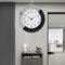 TOHOOYO Große Metall Wanduhren Decor Modern Silent Big Wooden Wall Clock Non Ticking Batteriebetriebene Quarzuhr für Wohnzimmer Küche Schlafzimmer Dekorative Badezimmer Outdoor Indoor