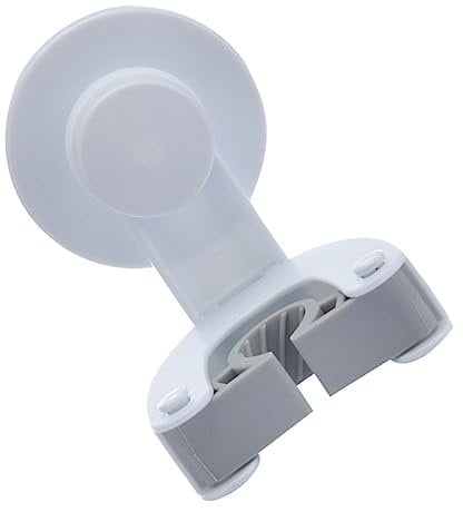 LALAFINA Wall-Mounted Mop Rack Broom Mop Holder ABS Plastic No Holes Multi-Use for Bathroom Kitchen