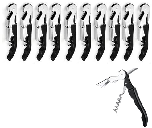 Wine Bottle Opener, Corkscrew (Black 10 Pieces)