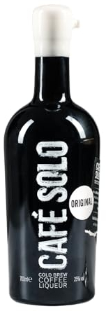 Café Solo Cold Brew Coffee Liqueur, Premium Coffee-Flavored Spirit, Cold Brew Infused Liquor, Artisan 25% Alcohol Drink, Perfect for Cocktails or Sipping Neat, for Cocktail Making & Home Bar, 70cl