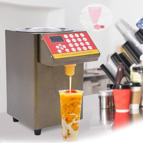 JOSBY Automatic Fructose Dispenser, 8L Stainless Steel Fructose Machine, with Detachable Leak-proof Candy Spout and Automatic Material Shortage Alarm, for Coffee Shops, Milk Tea Shop