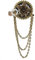 Broche avec engrenages steampunk et glands - Pince à cheveux - Épingles à nourrice - Accessoire de costume pour robe, manteau, gothique, steampunk - Chaîne en métal - Pince à cheveux pour femme -