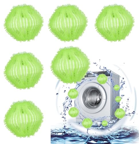 6 Stücke FusselbäLle Waschmaschine,Haarfänger Waschmaschine,Fusselball für Waschmaschine,Pet Ball Washing Fusselfänger,Gegen Hundehaare/Hair/Katzenhaare Catcher,für Entfernen Tierhaare Fusseln(Grün)