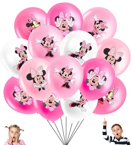 Minnie Theme Birthday Decoration Set - 30PCS Latex Balloons for Kids Party Supplies
