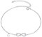 Qings Bracelets de Cheville Symbole de l'infini en Argent Sterling 925 Réglable Chaîne de Pied Plage d'été Bijoux pour Femmes et Fille