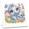 Elefant Diamond Painting kinder mit Rahmen,Elefant 5D Diamond Art Anfänger Bilder Kinder,Diamant Painting Home Decor Geschenk für Kinder ab 6 Jahren(15x15cm)