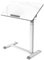 ETHU Height Adjustable Computer Desk on Wheels(Liftable/Flippabl), Rolling Laptop Desk Table Workstation with 90° tilt Desktop,Hospital Over Bed Table with hidden wheels, for Home Office Marble White