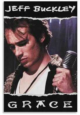 Yeaguo Jeff Poster Buckley, Musik, Vintage-Sänger, Collage, Musikposter für Zimmer, ästhetische Leinwand, Wandkunst, Schlafzimmerdekoration, 30 x 45 cm