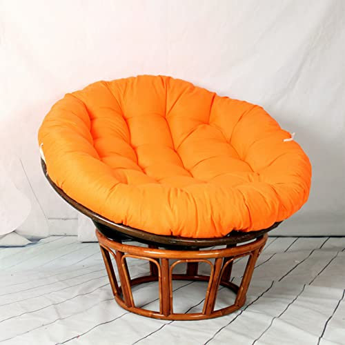 Coussin épais orange pour chaise d'extérieur avec soucoupe à œufs pivotante 100 x 100 cm