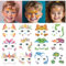 Leesgel Gesicht Tattoos für Kinder Mädchen Schminke, 24 Blätter Glitzertattoos Kinder Set Mädchen Gesicht Karneval Schminke, Geburtstagsgeschenk Zubehör, Kinderspielzeug und Gadgets