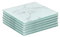 Harbour Housewares Square Glass Coasters - Marble - 6x Home Kitchen Living Room Office Bedroom Coffee Dining Dinner Table Décor Tea Cup Candle Vase Holder Placemats Place Mat Accessories Set