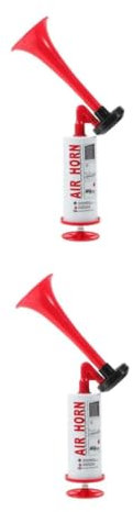 Yardwe 2 Sätze Manuelle Hupe Signalpistole Lautsprecher Luftdruck Horn Fußball Horn Fußballhorn Handgehaltene Lufthörner Handkanister Mit Lufthupe Sport-jubelhorn Metall Rot 2 Stück * 2
