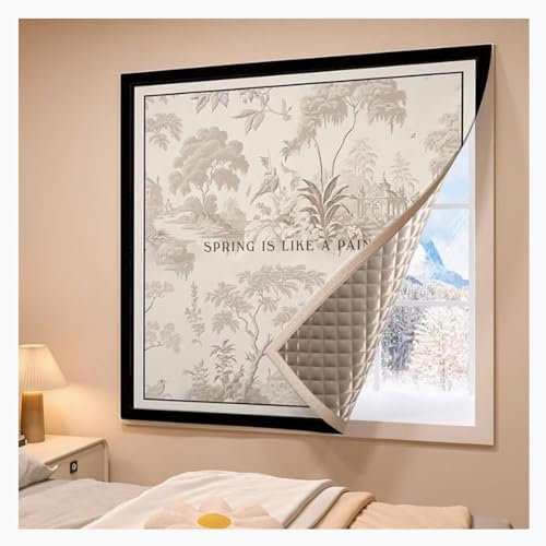 Tende For Isolamento Termico Antivento, Tende Oscuranti Complete, Tende For Isolamento Termico Invernale, Kit Isolamento Finestre, Tende Decorative Autoadesive Addensate For Camera Da Letto, Bagno(L,W